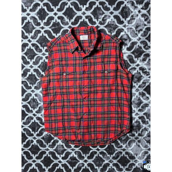 Vintage Abercrombie & Fitch Viyella Wool Blend Flannel Turned Vest Scotland Wove - Picture 3 of 7